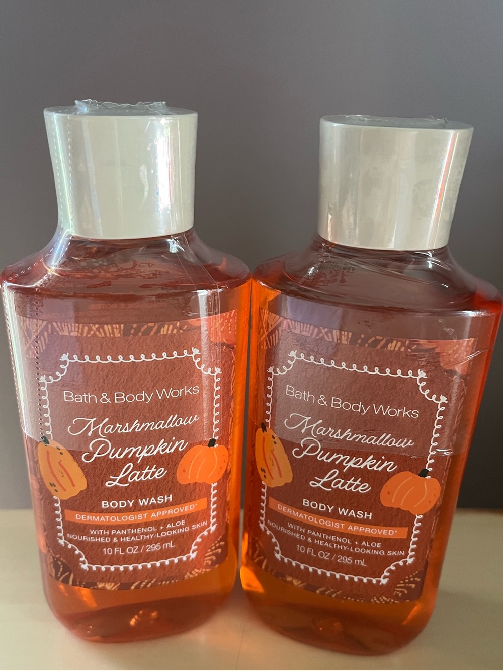 Two New Bath & Body Works Marshmallow Pumpkin Latte Body Washes
